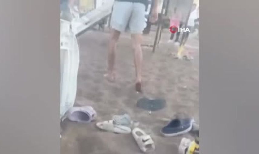 Mersin'de kumla uzaklaştırılan gençlere gözaltı