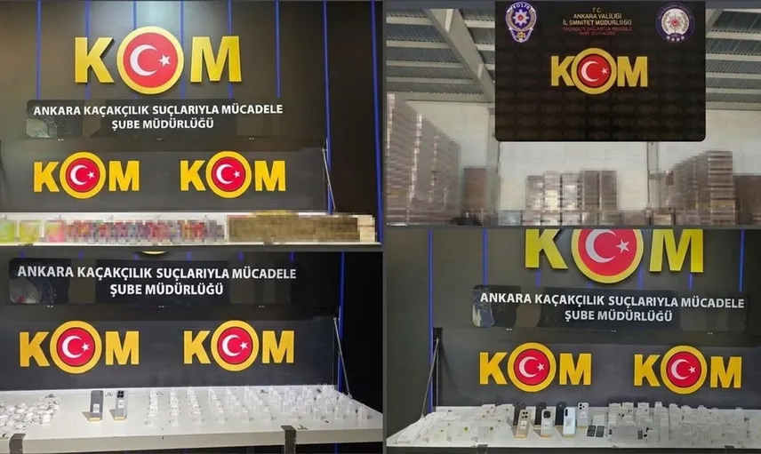 Ankara'da geniş çaplı kaçakçılık operasyonu: 21 milyon liralık mal ele geçirildi