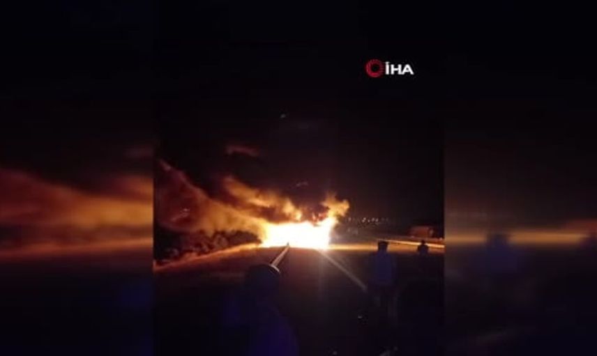 Ankara’da seyir halindeki yolcu otobüsü yandı