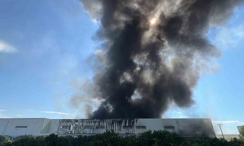Mersin'deki temizlik fabrikasında yangın: İtfaiye ekipleri müdahalede bulunuyor