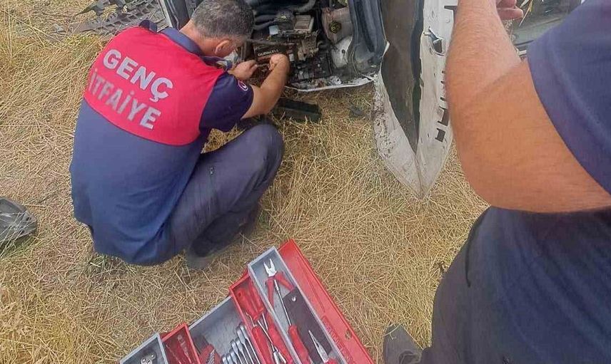 Bingöl'de otomobilin şarampole yuvarlanması sonucu 4 kişi yaralandı