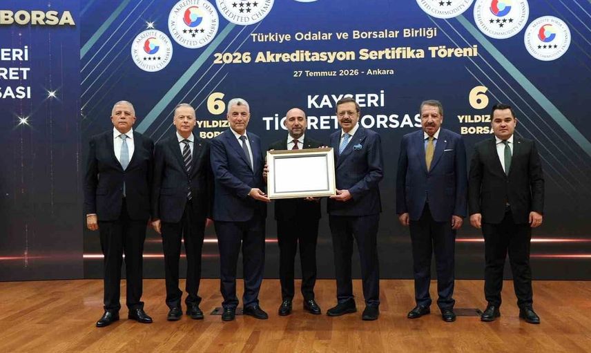 Kayseri Ticaret Borsası, Türkiye'nin ilk 10 oda ve borsası arasında 5'inci sırada yer aldı