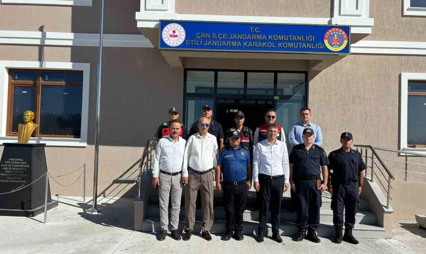 Çanakkale'de yeni jandarma karakolu inşaatında saha incelemesi yapıldı