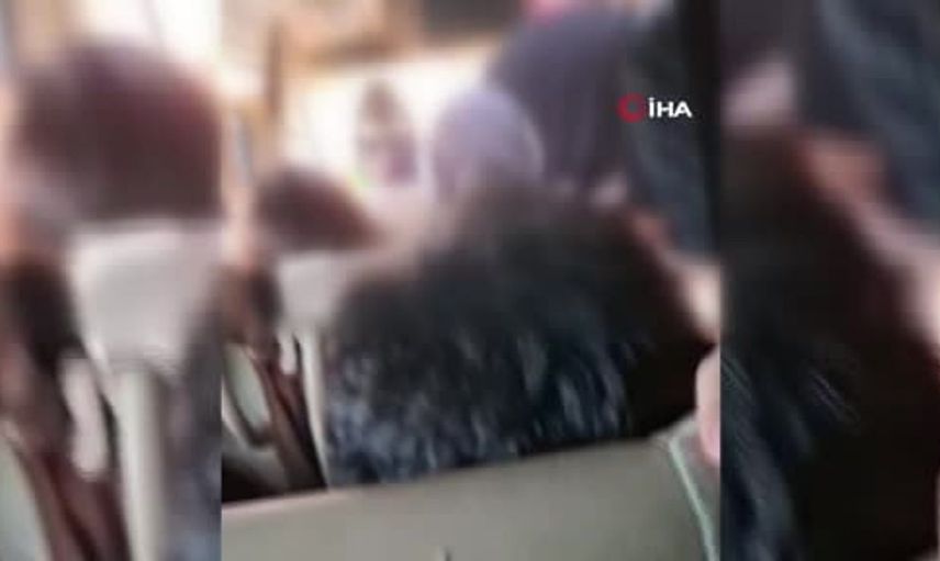 Aksaray'da servis minibüsünde görüntüler şaşkına çevirdi