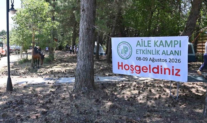 Manisa'da aile kampı etkinliği doğa ile birleşti