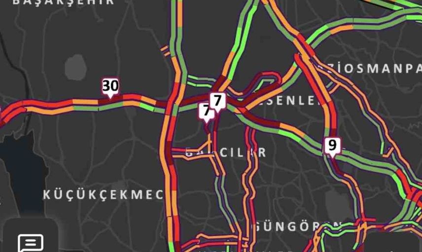 İstanbul'da akşam trafiği zorluğu: yüzde 85 yoğunluk