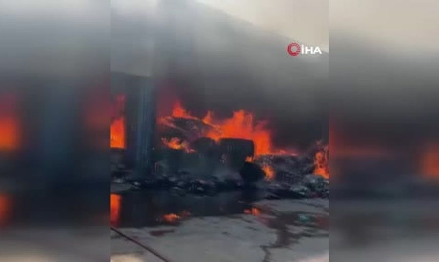 Ergene'deki atık toplama tesisinde yangın paniği
