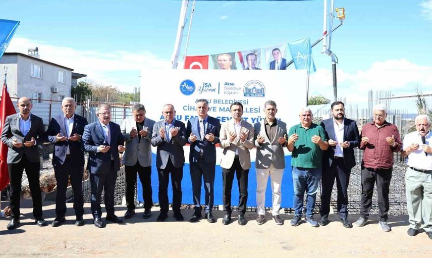 Aksu'da yeni aile sağlık merkezi alanında temel atma töreni gerçekleştirildi