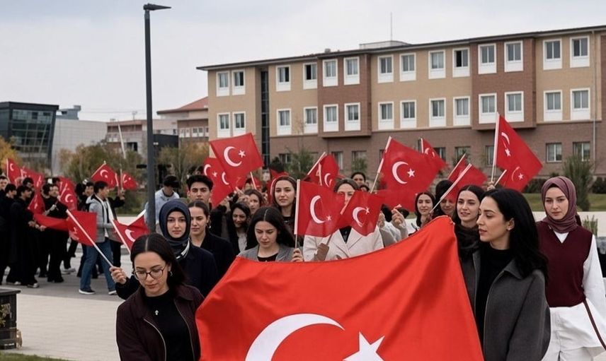 Cumhuriyet Bayramı coşkusu Erzincan'da bayrak yürüyüşüyle kutlandı