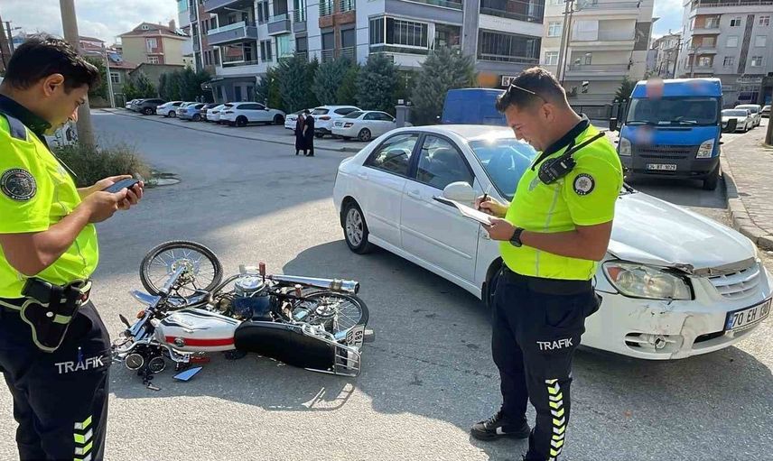 Karaman'da motosiklet kazasında bir genç yaralandı