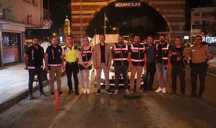 Kovancılar'da polis ekiplerinden güvenlik denetimi