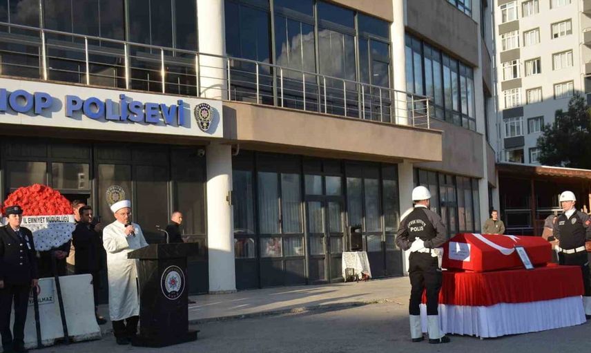Sinop’ta gazi polis memuru Numan Şen için veda töreni düzenlendi