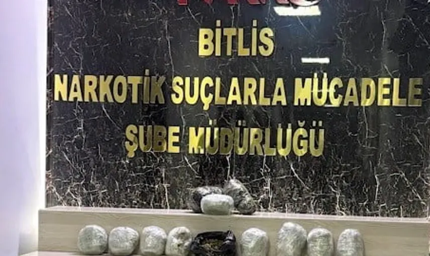 Bitlis'te uyuşturucu operasyonunda 6 kilo 550 gram skunk ele geçirildi