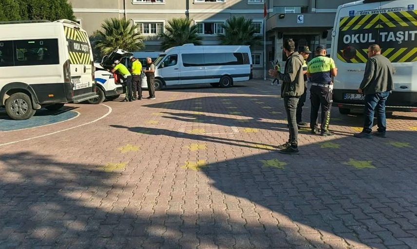 Söke'de öğrenci servisleri güvenlik için denetlendi