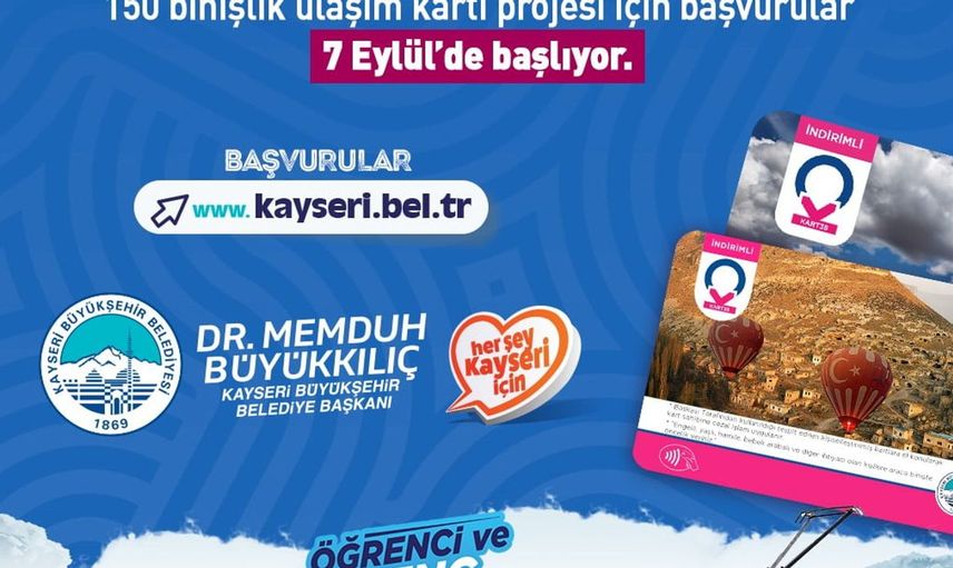 Ulaşım kartı başvuruları 7 Eylül'de başlıyor: İhtiyaç sahibi öğrencilere destek