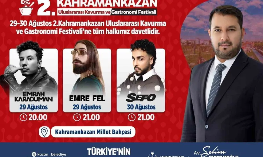 Kahramankazan'da gastronomi buluşması: Uluslararası kavurma ve gastronomi festivali hazır