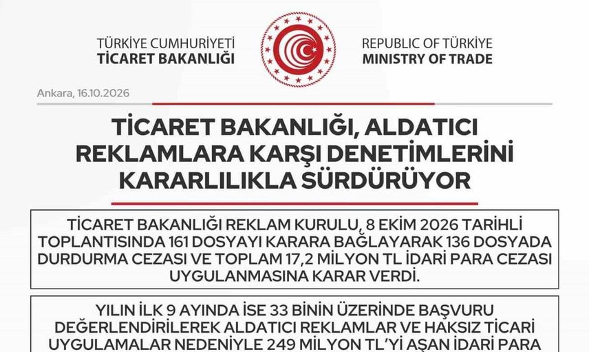 Reklam Kurulu, yanıltıcı reklamlara 9 ayda 249 milyon lira ceza kesti