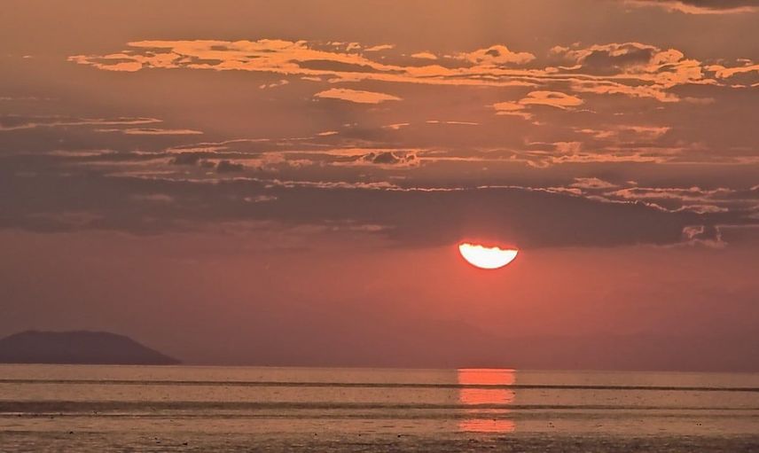 Van'da günbatımında kuş sürüleri eşsiz bir gösteri sundu