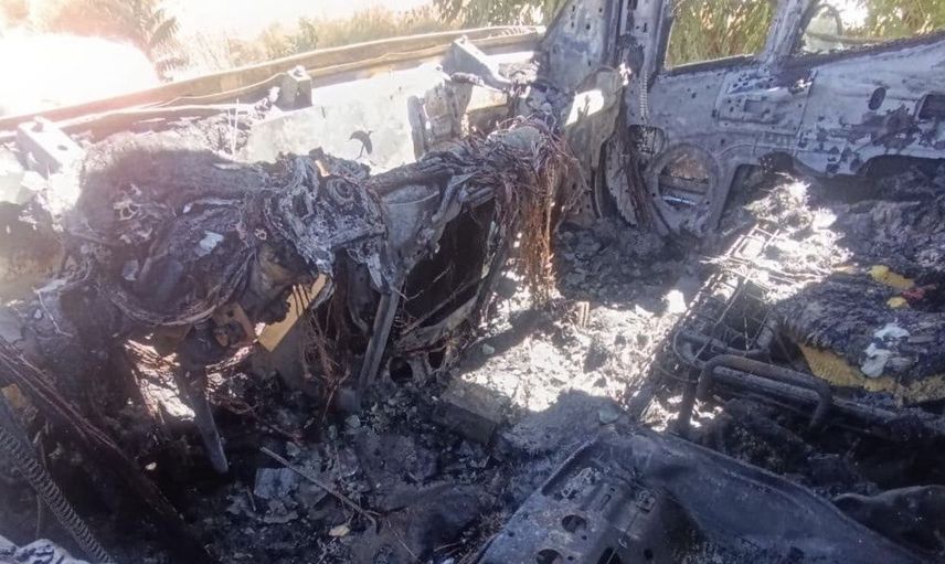 Sivrihisar'da kargo aracı yangın çıktı, sürücü zamanında önlem aldı