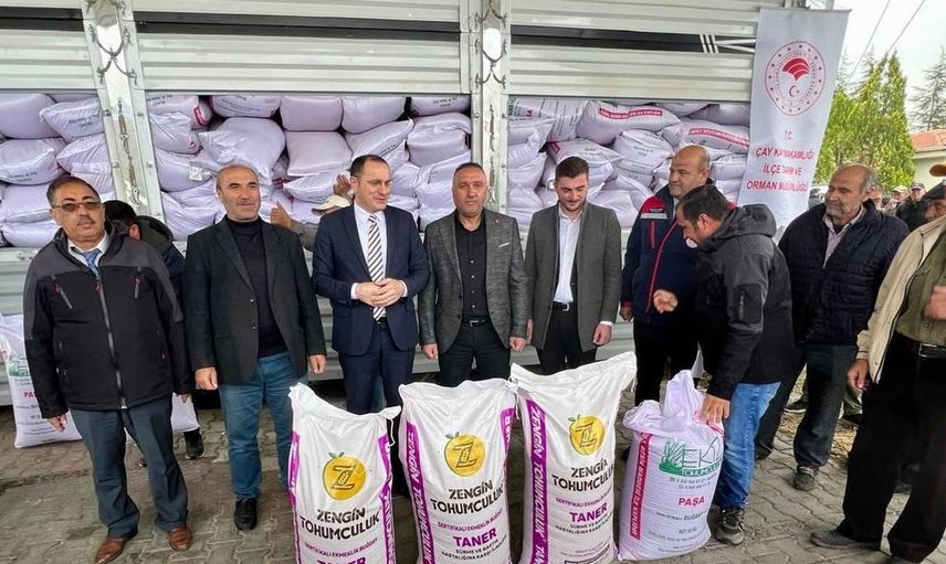 Buğday tohumlarının yarısı hibe, üreticilere 56 ton dağıtıldı