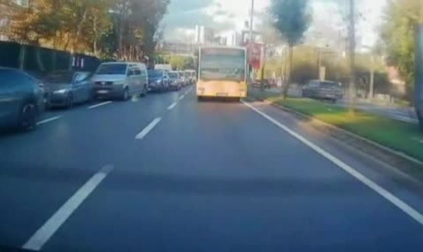 Sarıyer'de cip ile otobüs çarpıştı: Kaza anı kameralarda