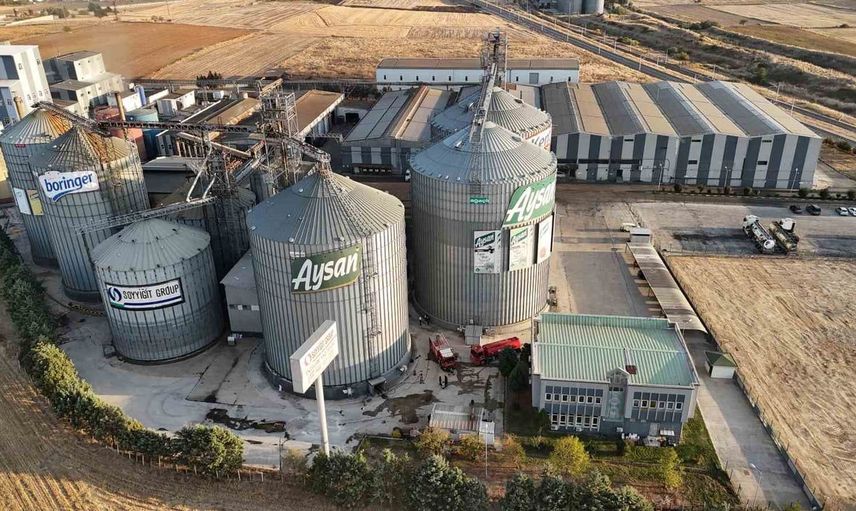 Edirne'deki sıvı yağ fabrikasında ayçiçeği çekirdekleri yandı