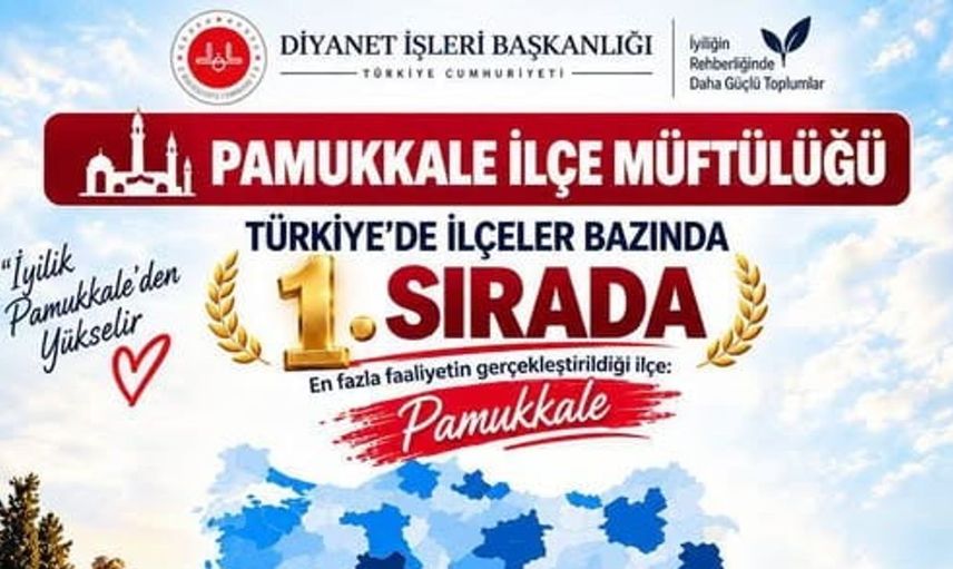 Pamukkale İlçe Müftülüğü din hizmetlerinde Türkiye genelinde birinci oldu