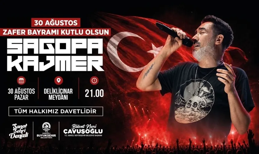 Denizli'de 30 Ağustos'la Sagopa Kajmer rüzgarı esecek