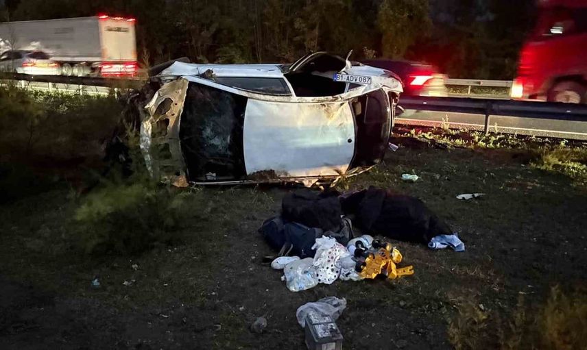 Sakarya'da Anadolu Otoyolu'nda kaza: 1 ölü, 4 yaralı