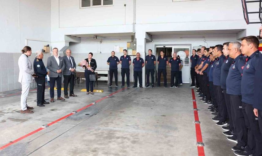 Denizli OSB yönetimi itfaiye haftasında itfaiye teşkilatını ziyaret etti