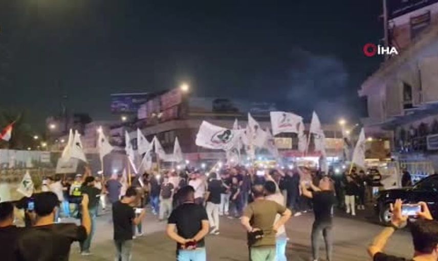 Bağdat’ta ABD koalisyon güçlerinin çekilişi kutlandı