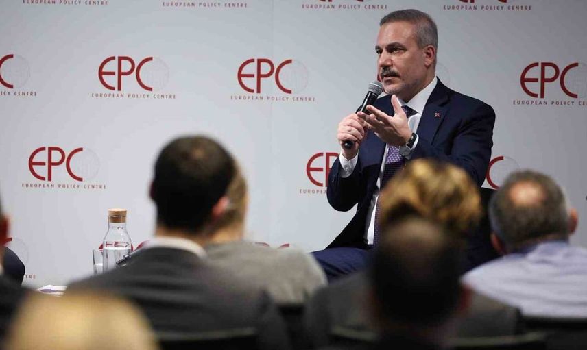 Hakan Fidan Brüksel'de düşünce kuruluşunda Türkiye'nin dış politikası hakkında konuştu