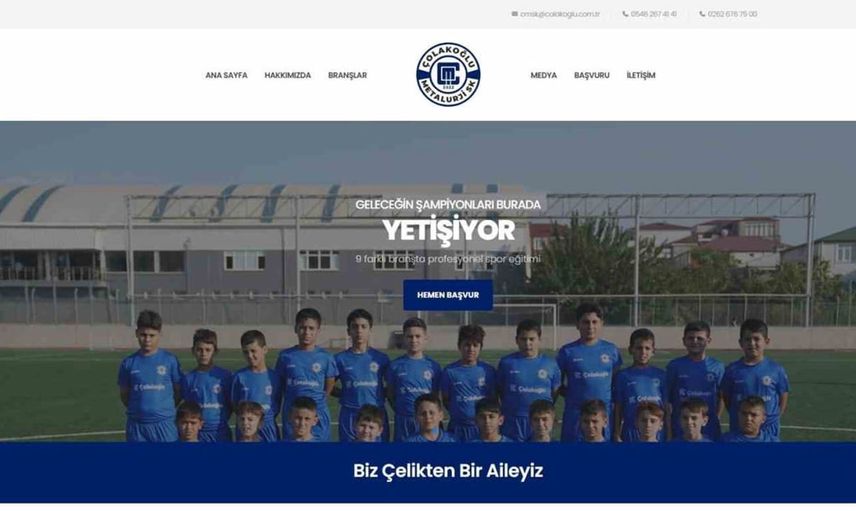 Çolakoğlu Metalurji Spor Kulübü, yeni web sitesiyle genç yeteneklere destek sunuyor