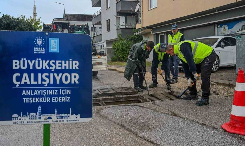 Bursa'da yağış hazırlıkları tam gaz devam ediyor