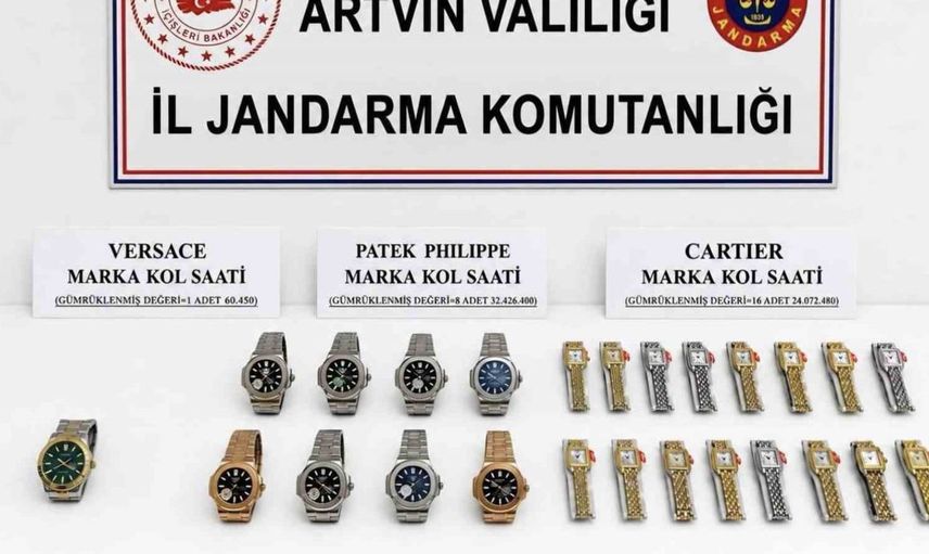 56 milyon değerindeki kaçak kol saatleri Sarp Sınır Kapısı’nda ele geçirildi