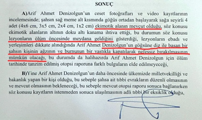Arif Ahmet Denizolgun'un ölümündeki sır perdesi aralanıyor: yeni bilirkişi raporu tartışma yaratıyor