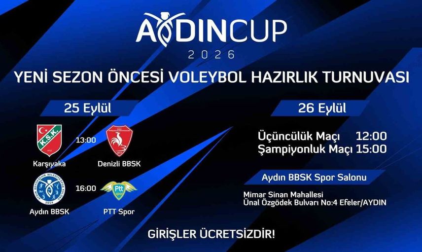 Aydın Cup 2026 voleybol heyecanı için geri sayım başladı