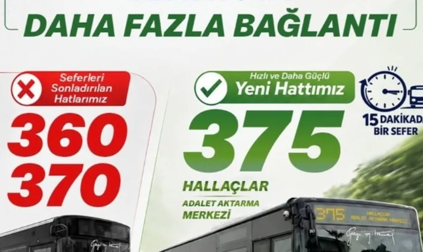 Denizli'de toplu taşımada değişim: 360 ve 370 hatları iptal, 375 hattı devreye girdi