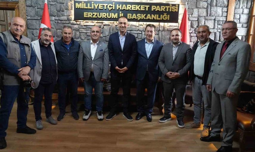 DAGC heyeti MHP Erzurum İl Başkanı yurdagül’e tebrik ziyaretinde bulundu