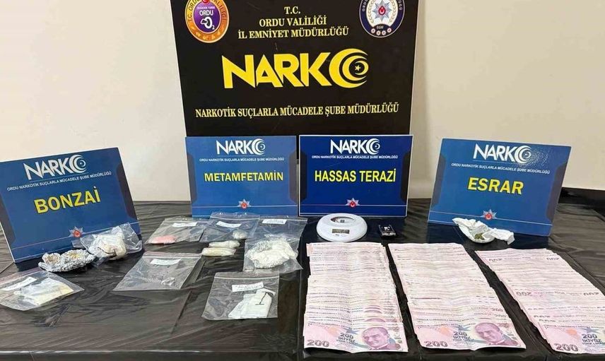 Ordu'da düzenlenen uyuşturucu operasyonunda üç kişi tutuklandı