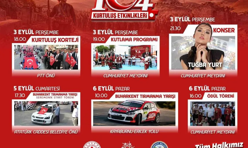 Buharkent’te 104. kurtuluş yıl dönümü etkinlikleri coşkuyla başlıyor