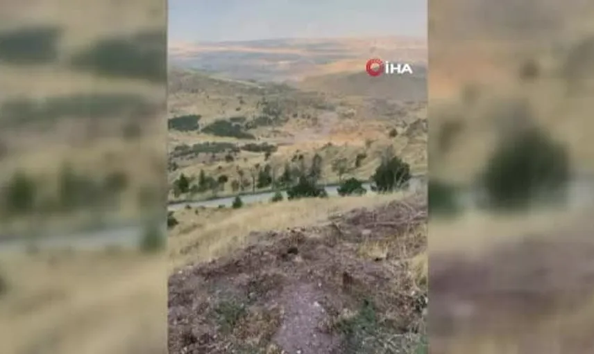 Ankara'da ağaçlık alanda yangının başlangıç anı cep telefonu kamerasında görüntülendi
