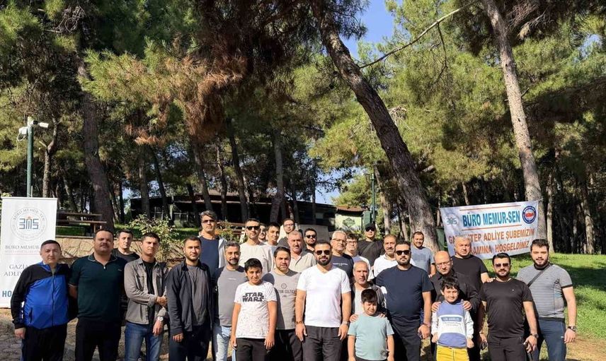 Gaziantep'te adliye personeli aileleriyle birlikte doğa kampında buluştu