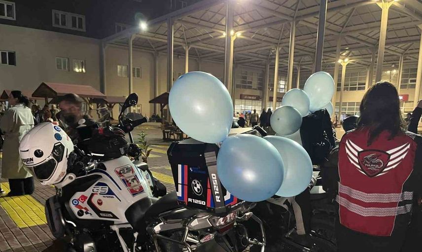 Motosiklet tutkunları küçük Ali Yiğit için tek yürek oldu