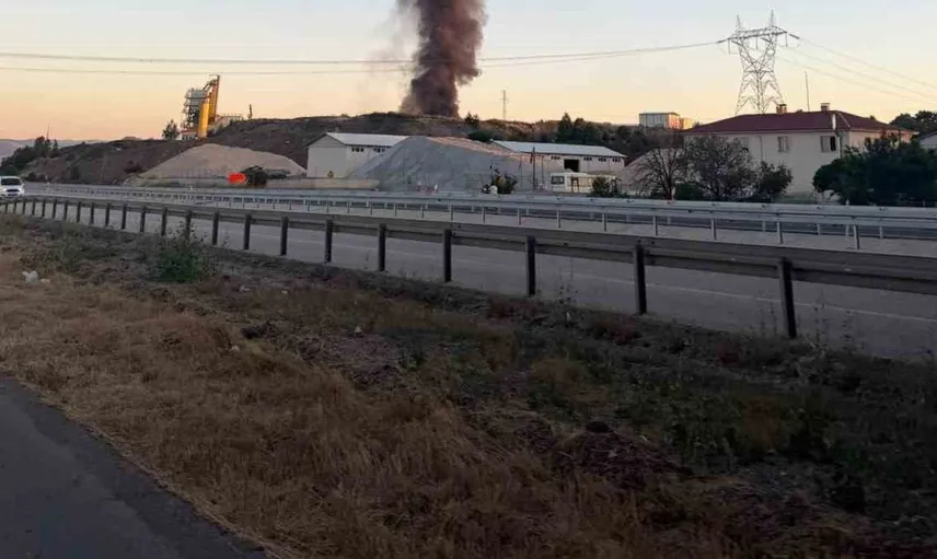 Bolu'daki geri dönüşüm fabrikasında yangın paniği
