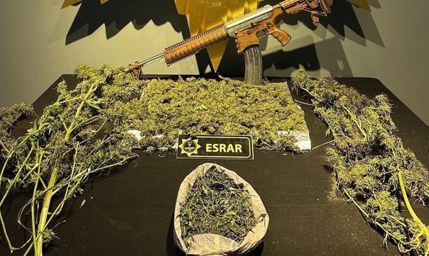 Malatya'da uyuşturucu operasyonu: 2 kilo esrar ve ruhsatsız tüfek ele geçirildi