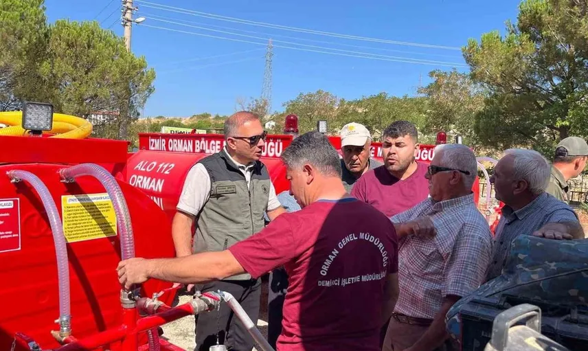 Demirci'de orman yangınlarıyla mücadele için yeni tankerler