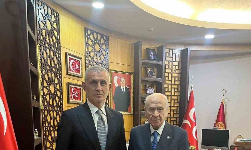 TFF Başkanı Hacıosmanoğlu, Bahçeli'yi ziyaret etti