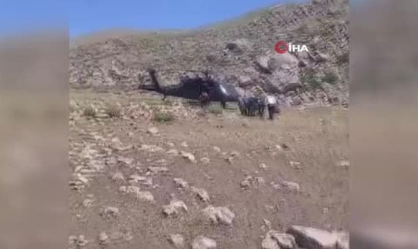 Şırnak'ta baygın halde mahsur kalan kadın helikopterle kurtarıldı