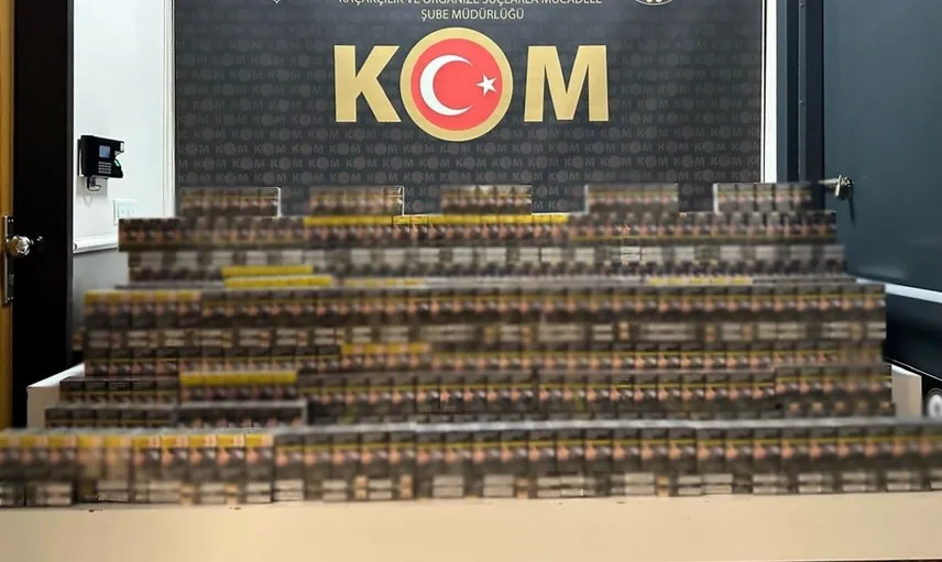 Afyonkarahisar'da yapılan operasyonda kaçak sigara ele geçirildi